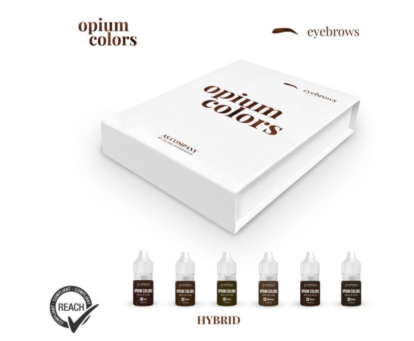EYEBROW SET - OPIUM COLORS (HYBRID, 6 pcs / 6 ml)